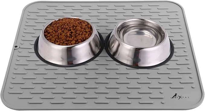 Artisan LuxPal Large 17X15 Premium Grade Silicone Dog Cat Indoor or Outdoor Food Mat for Pets and Animals None Slip Food Tray Placemat for All Floors Washable Food Grade Grey About ThisOverview Long-Lasting