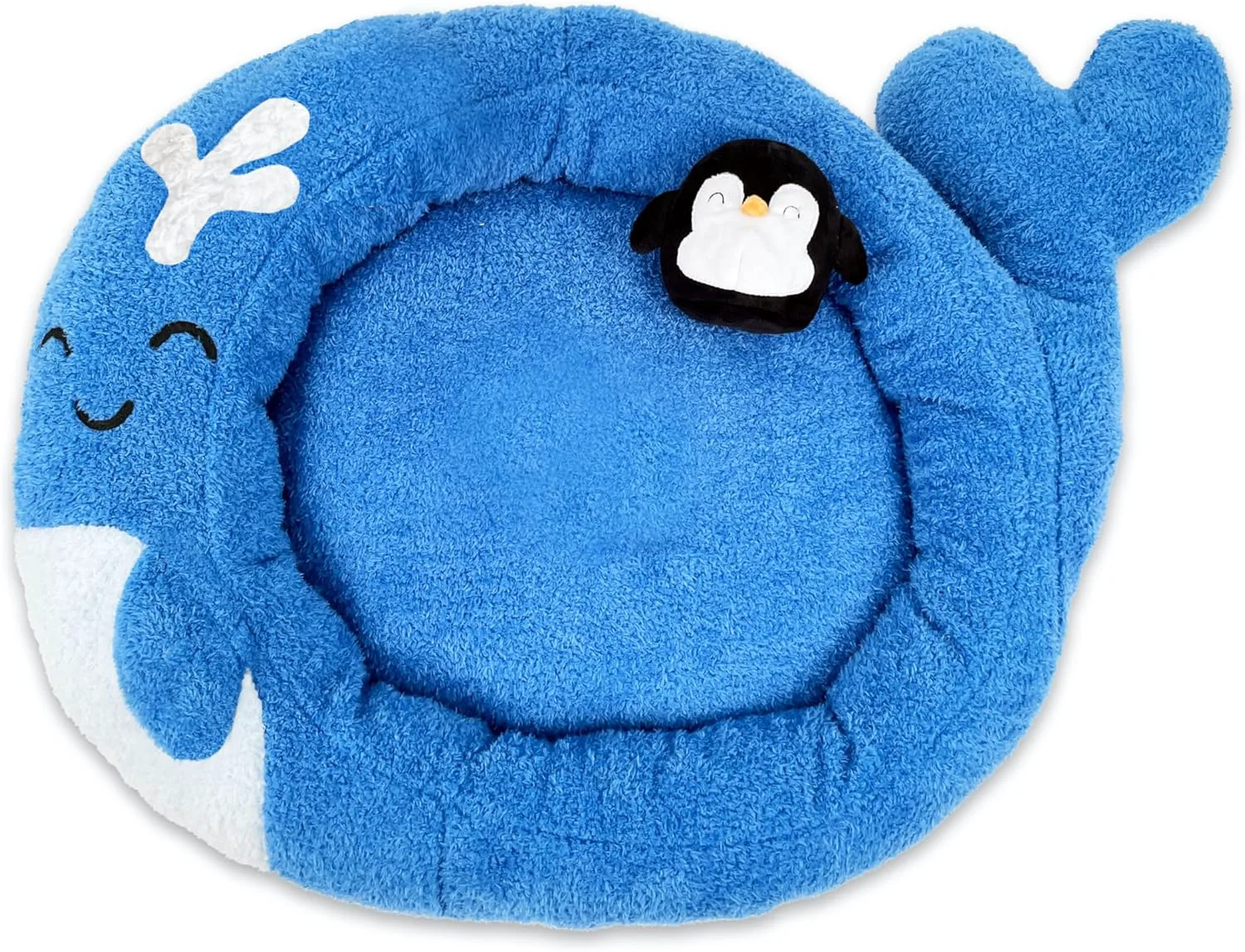 Enhanced TONBO Soft Plush Small Cute and Cozy Nature Dog Cat Bed Washer and Dryer Friendly Whale Crafted