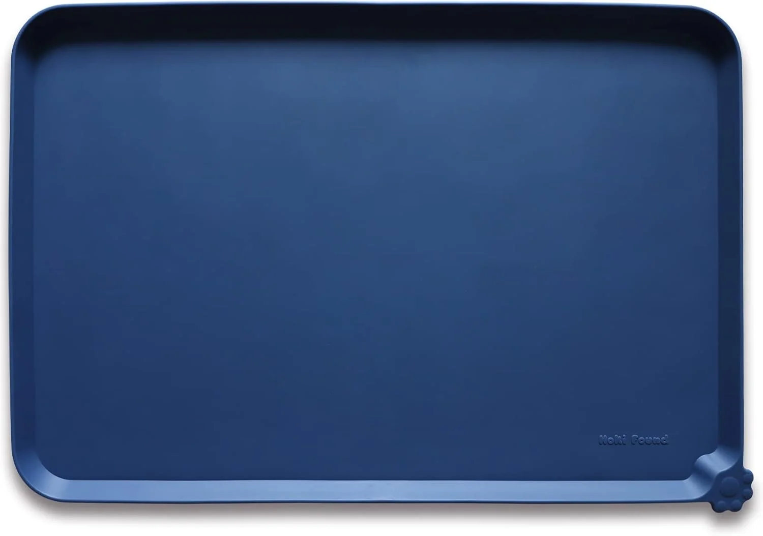 Relaxed Hoki Found XX-Large Silicone Pet Food Mats - Non-Slip Dog Cat Bowl Placemats - Waterproof Feeding Mats - Ink Indigo Carefully Designed