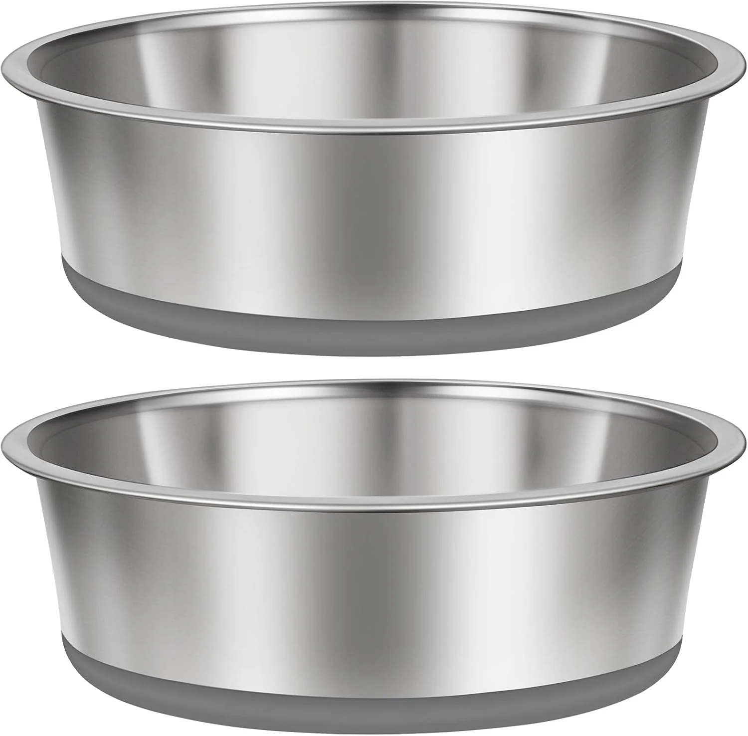 Sustainable Taglory 4 Cup Stainless Steel Dog Bowls Set of 2 for Food and Water Silicone Base Anti-Slip Rust Resistant Extra Thick Metal Bowls for Small Dogs 30oz Gray Top-Quality