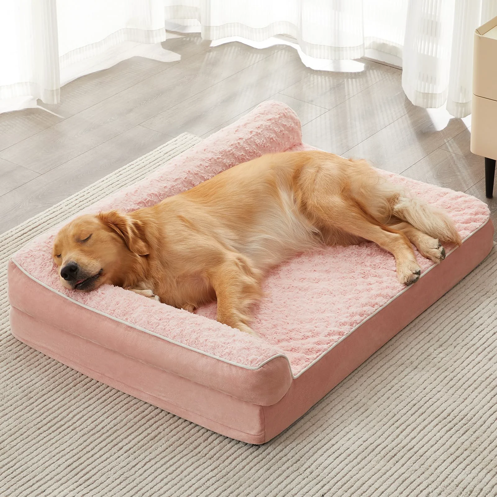 Superior BFPETHOME Orthopedic Dog Beds for Large Dogs – Waterproof Removable Cover XXL with Non-Slip Bottom Quality
