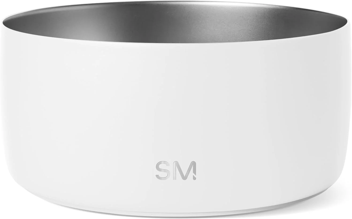 Healthy Simple Modern Stainless Steel Pet Water Bowl for Dogs Cats Reusable Insulated Stainless Steel Food Bowls for Dog Cat No Tip No Slip BPA Bentley Collection Large 64oz Winter White High-Grade