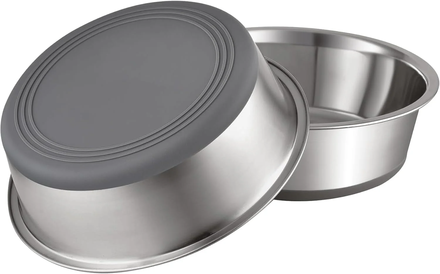 Powerful YINGFAN Stainless Steel Dog Bowls 2 Pack Metal Dog Bowls with Non-Slip Rubber Base Durable Food and Water Bowl for Small Medium Dogs Holds 3 Cups BPA- Dishwasher Safe Gray Outstanding