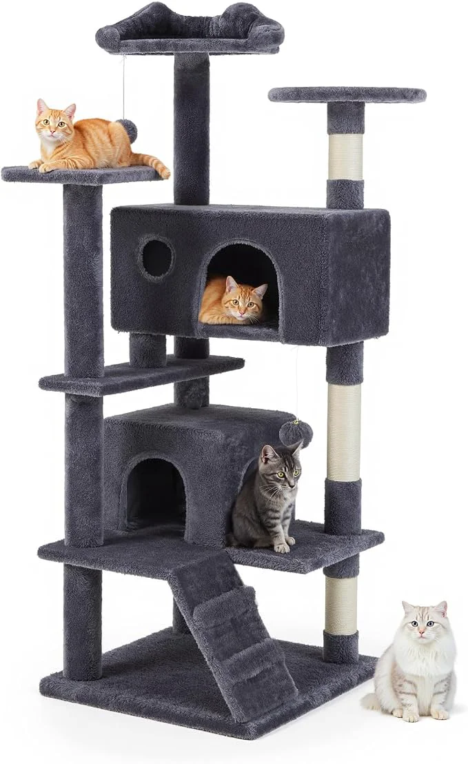 Healthy Cat Tree 54 Inch Sisal Scratching Posts and Climbing Ladder Pet Play Toy Outstanding