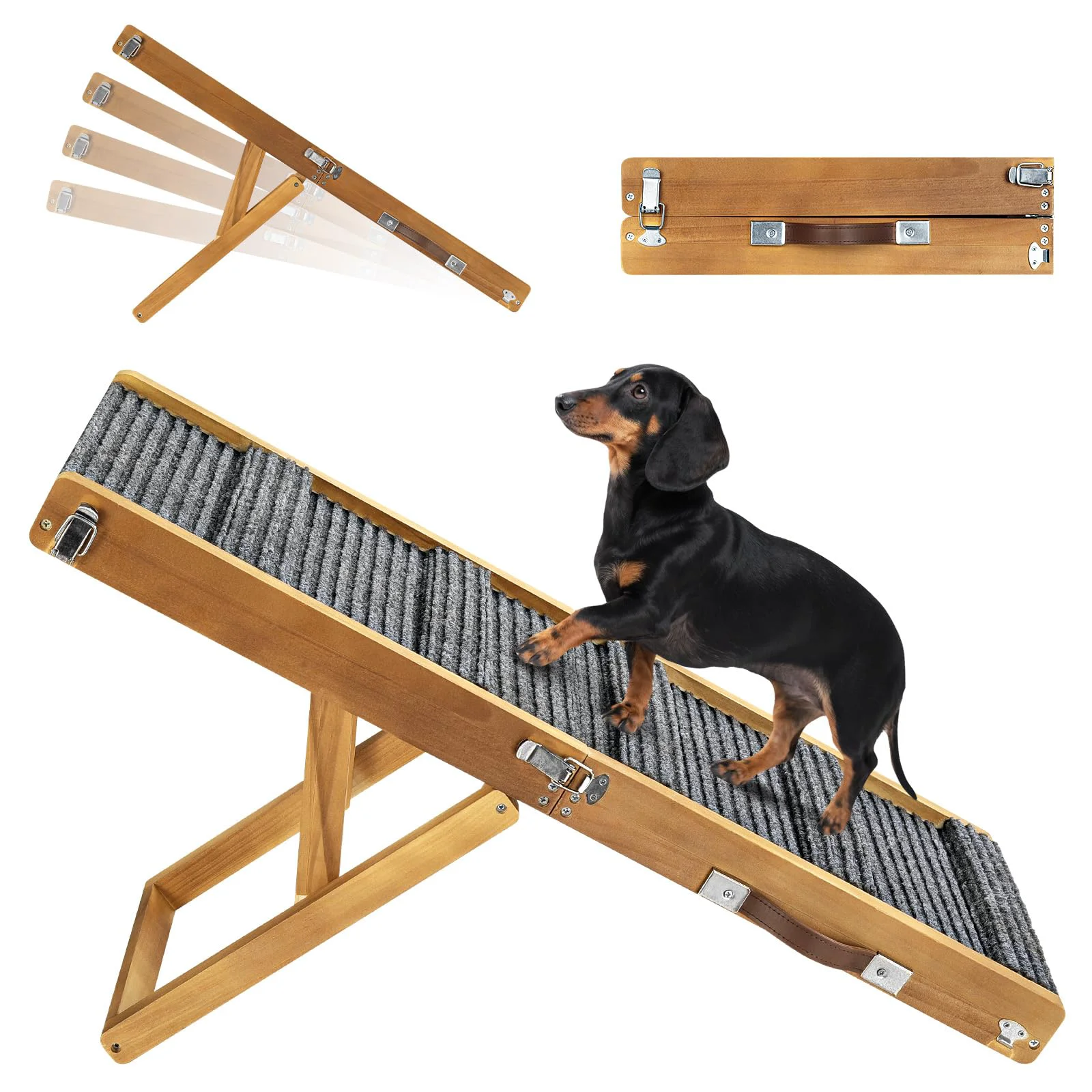 Long-Lasting Pawaboo 2025 Upgraded Dog Ramp for Couch - Foldable Height Adjustable 13-21 in World-Class