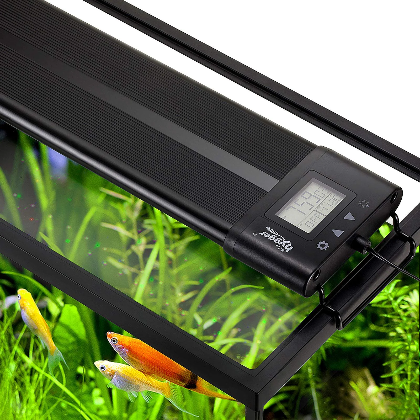Solid hygger Auto On Off 48-55 Inch LED Aquarium Light — Extendable Dimmable Full Spectrum Pure