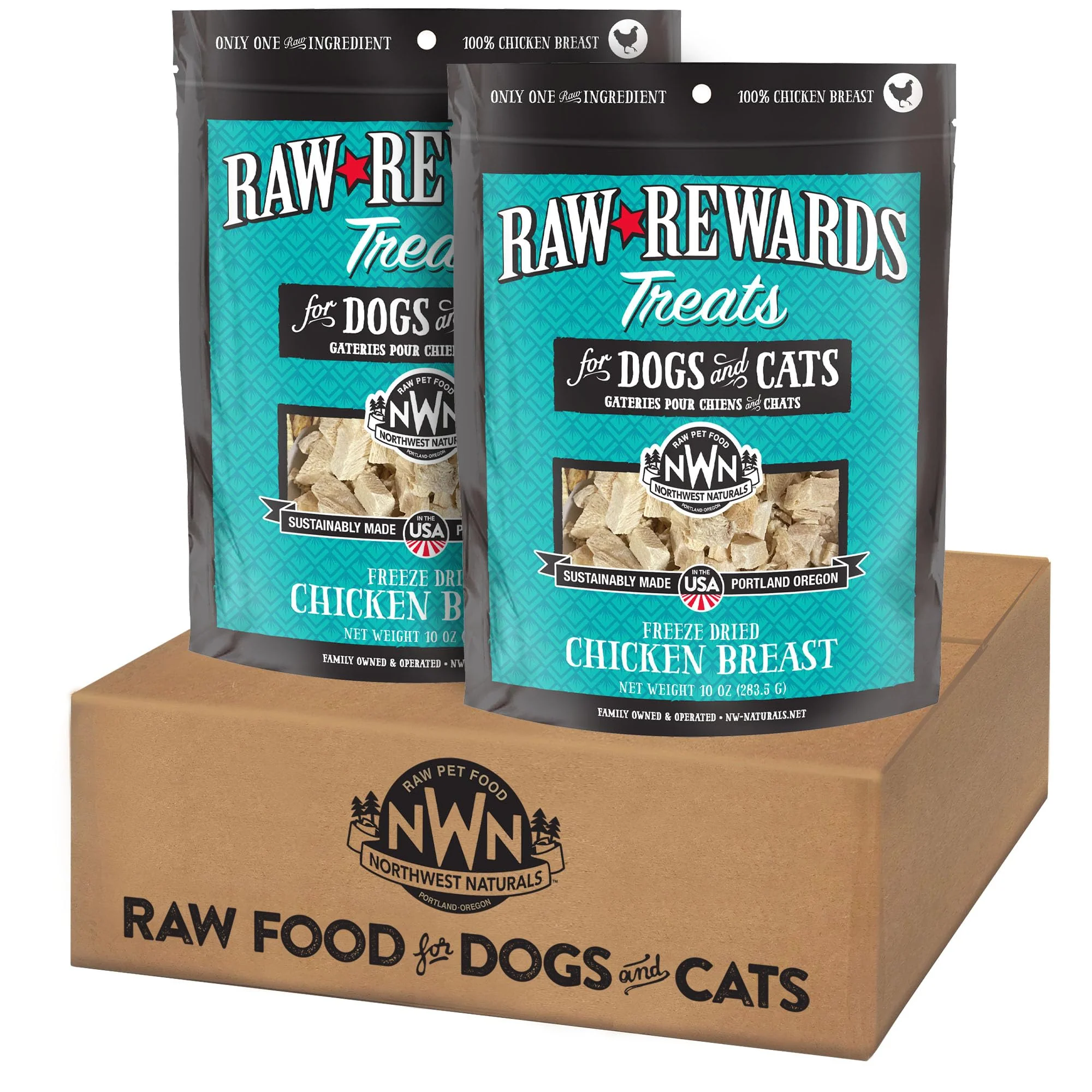 High-Performance Northwest Naturals Raw Rewards ze-Dried Chicken Breast Treats – 1 Ingredient USA Made Pack of 2 10 oz Elite