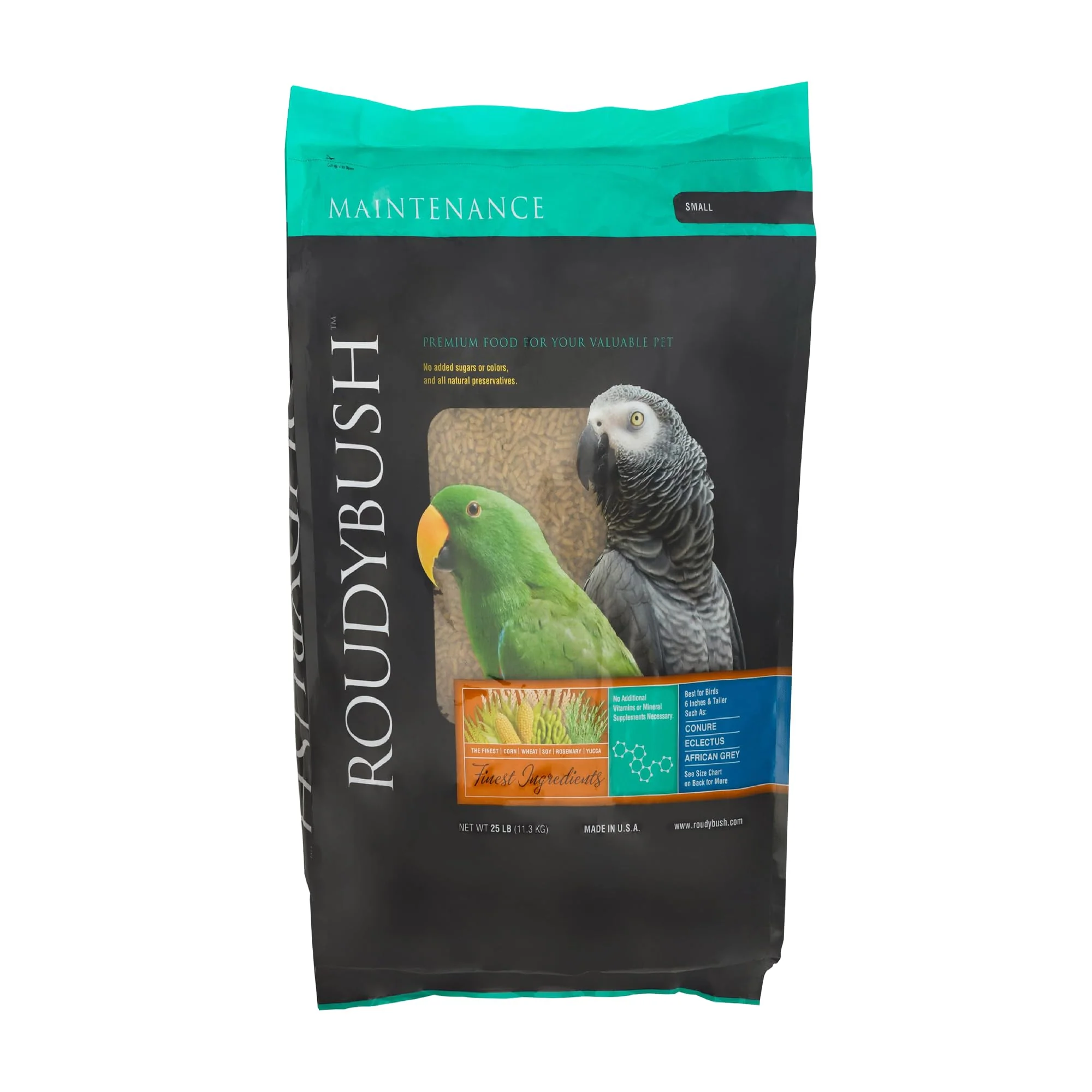 Sophisticated RoudyBush Daily Maintenance Bird Food Small – 25-Pound 225SMDM Balanced Pellet Diet Traditional