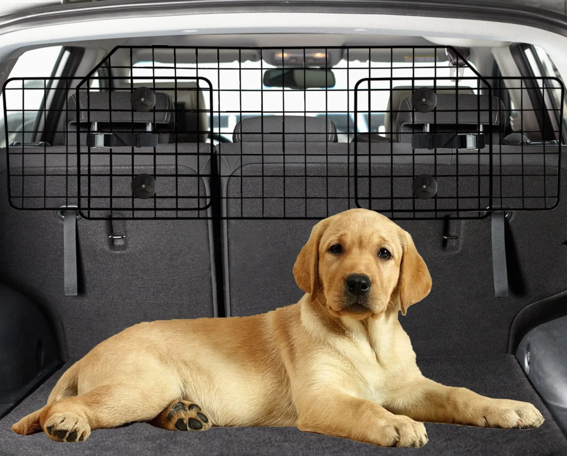 Comfortable NOAMOO Dog Car Barrier for SU - Universal Fit 38-66.5 in Heavy-Duty Wire Mesh Professional