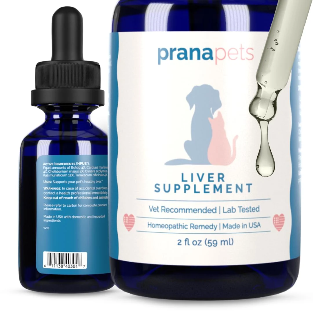 Fast PranaPets Liver Supplement for Pets Supports Healthy Liver Function in Dogs Cats Responsible