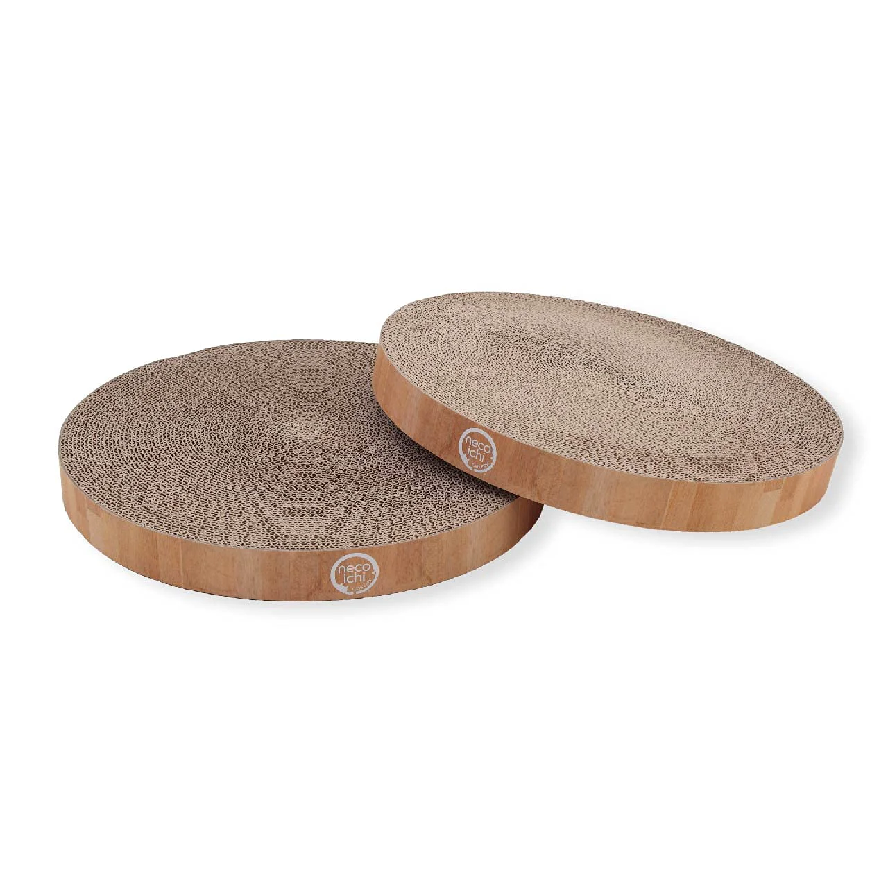 Powerful NECOICHI Cat Scratcher Bowl – Reversible Lounge for Indoor Cats Regular Oak Recyclable