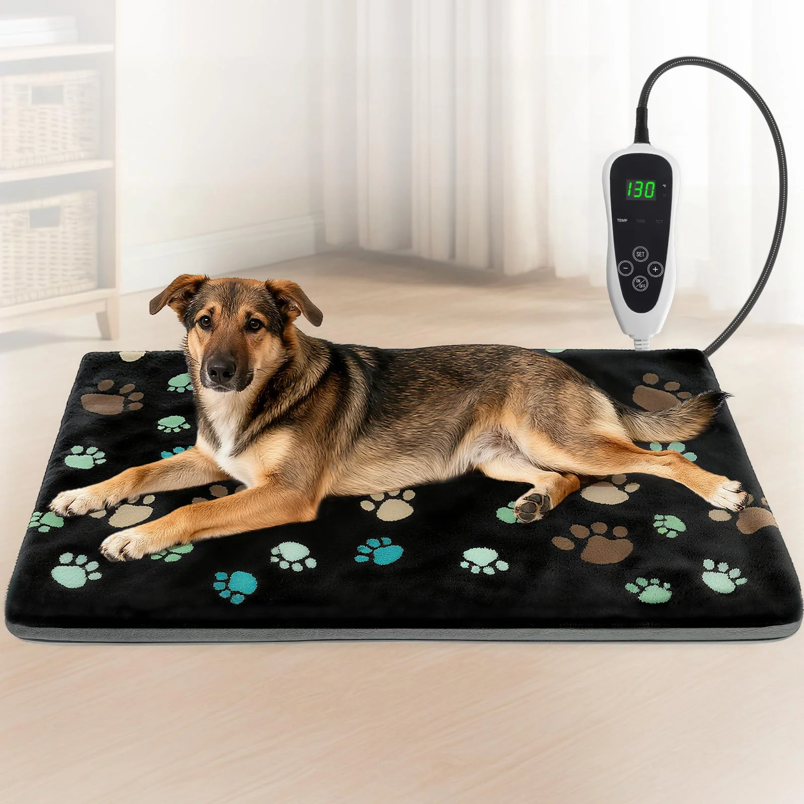 Flexible GOLOPET Dog Heating Pad 32x20in Smart Thermostat Waterproof UL MET Dual Certification Detailed