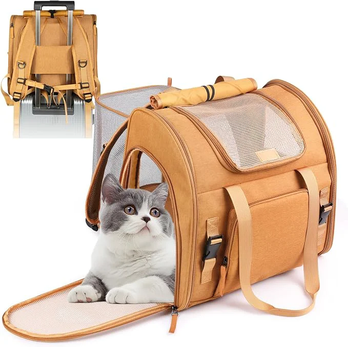 Environmentally Friendly Expandable Carrier Backpack for Big Cats Small Dogs Airline Pet Contemporary