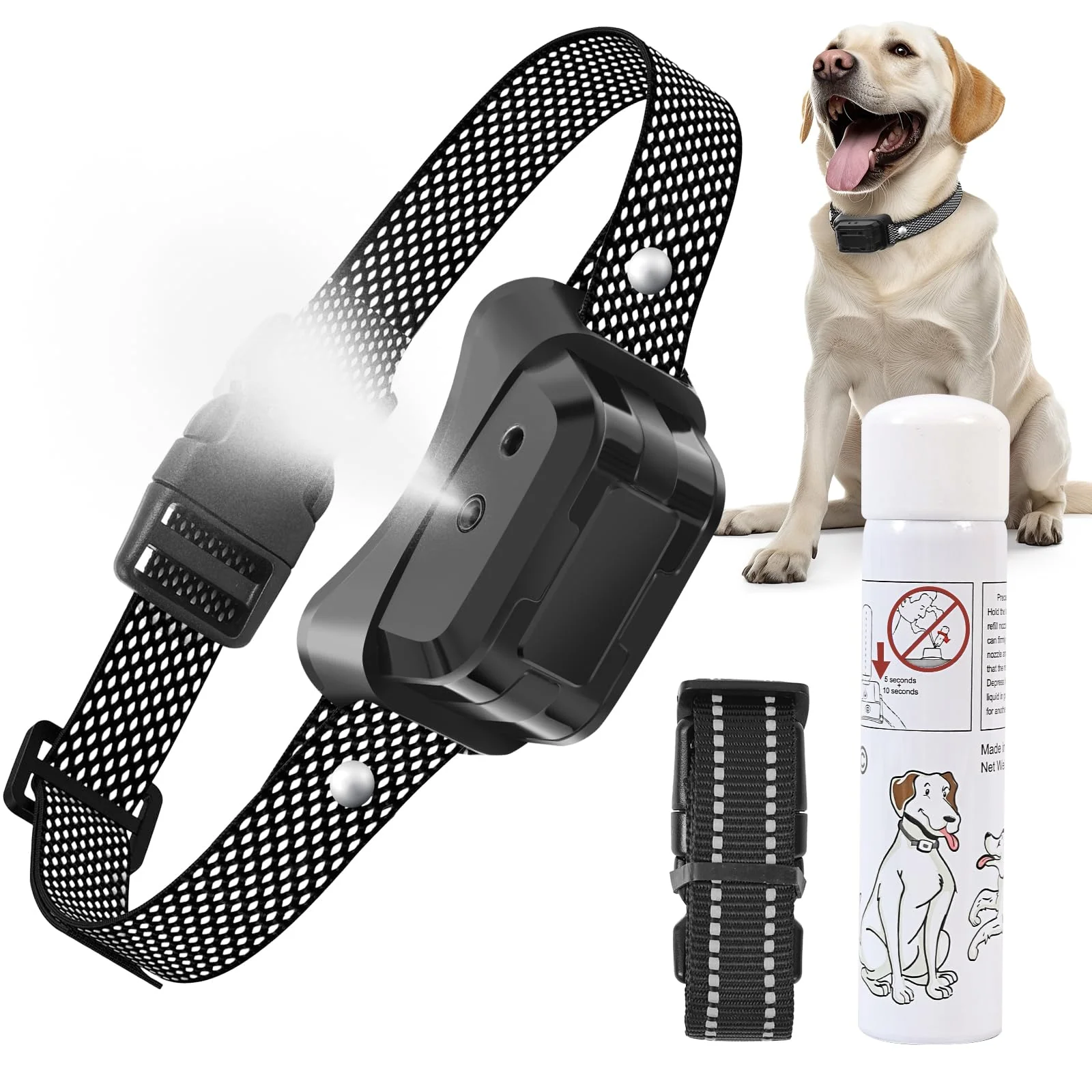 Effective LivelyLeap Citronella Bark Collar - 3-Level Spray Sensitivity for Dogs 8-120 lbs Stylish