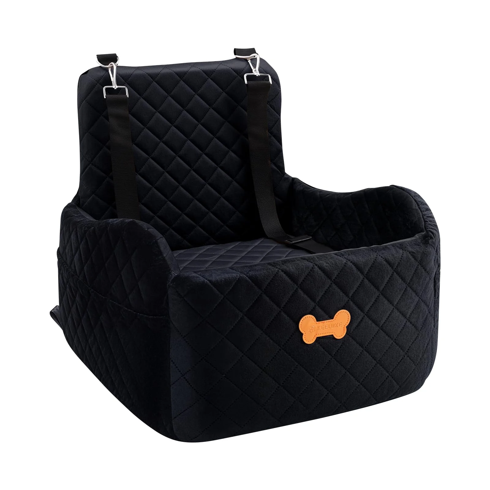 Recyclable KEELUXE Dog Car Seat for Small Dogs – Memory Foam Booster with Leashes Storage Sophisticated