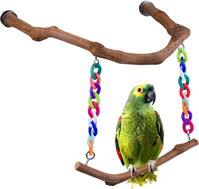 Verified Bird Swing Toys Standing Bird Perch Fine