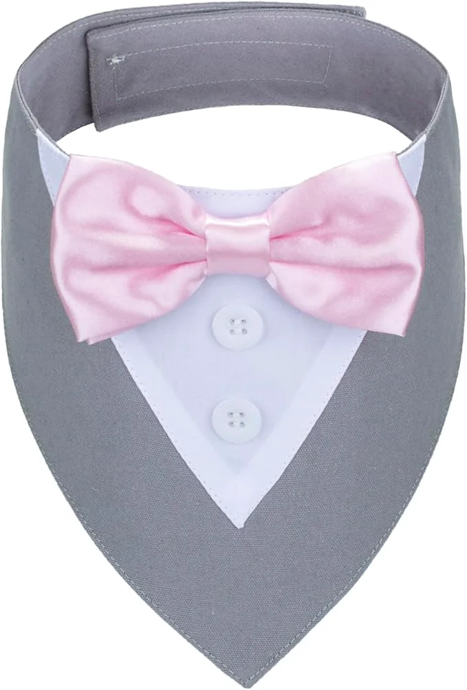 Clean ADOGGYGO Formal Dog Tuxedo Wedding Pet Bandana Collar Practical