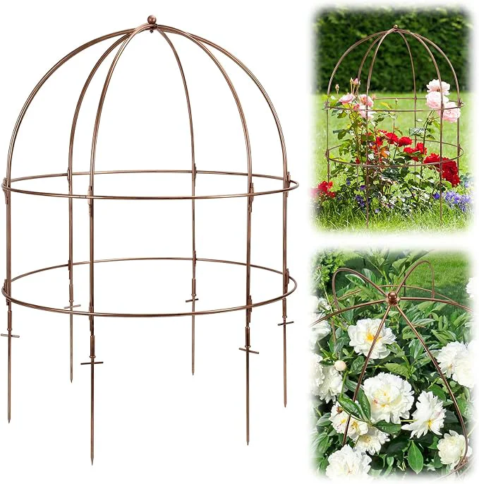 Smart NNG 26 Inch Bird Cage Plant Support Metal Grow Through Flower Trellis Cage Secure