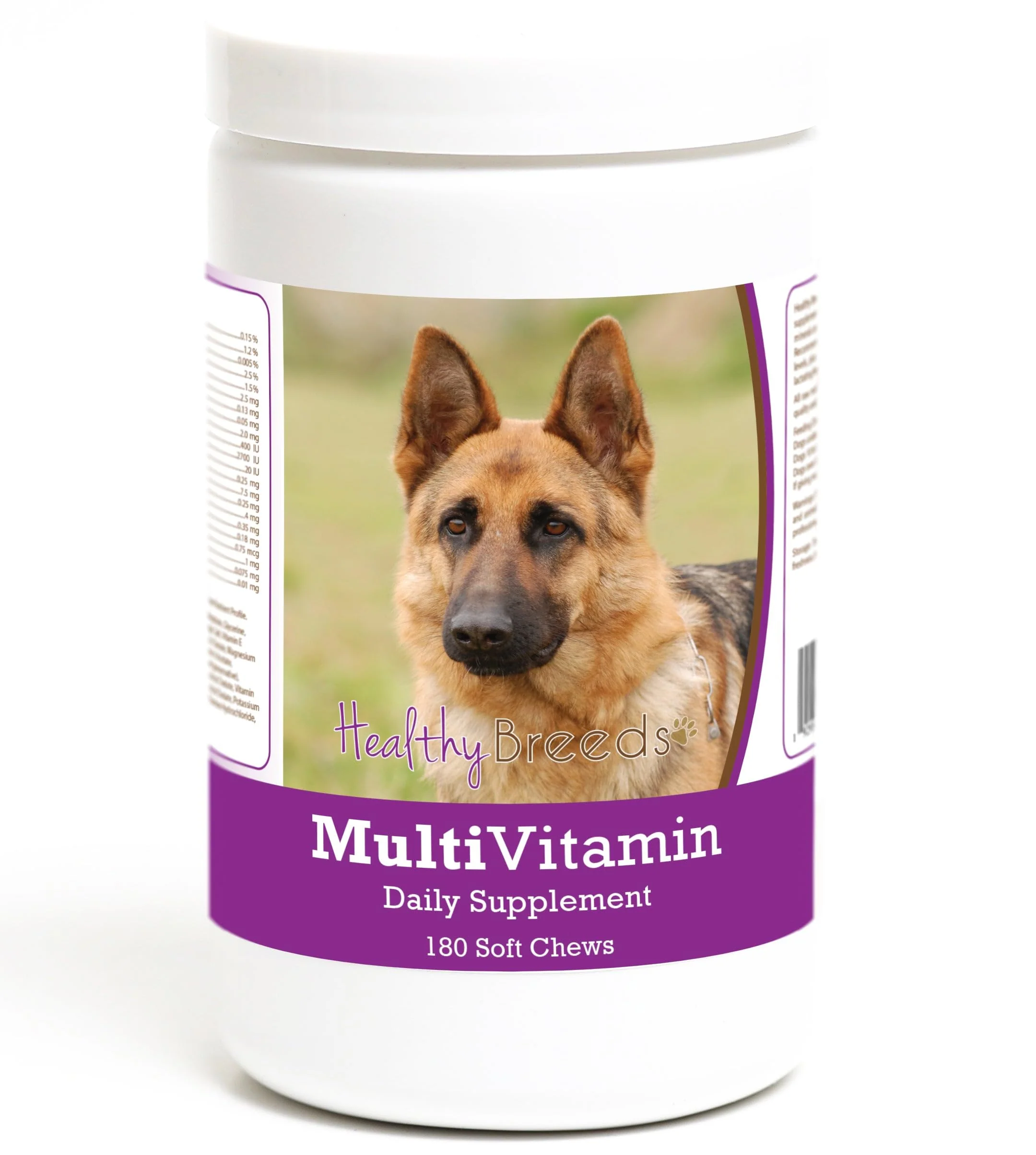 Traditional Healthy Breeds German Shepherd Multivitamin Soft Chew for Dogs 180 Count Easy-to-Use