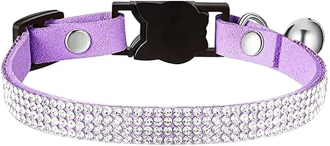 First-Class Cat Collars Rhinestone for Girl Cats Bling Kitten Flower Adjustable Breakaway Convenient