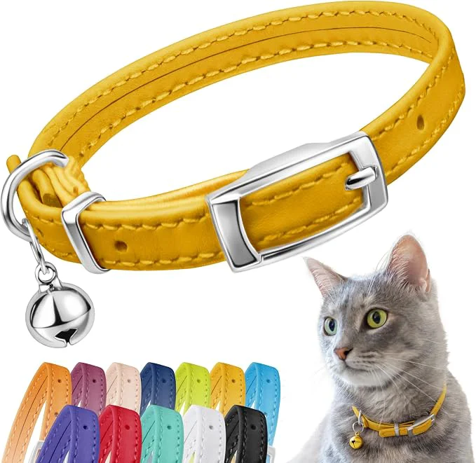 Breathable CollarDirect Leather Cat Collar Certified
