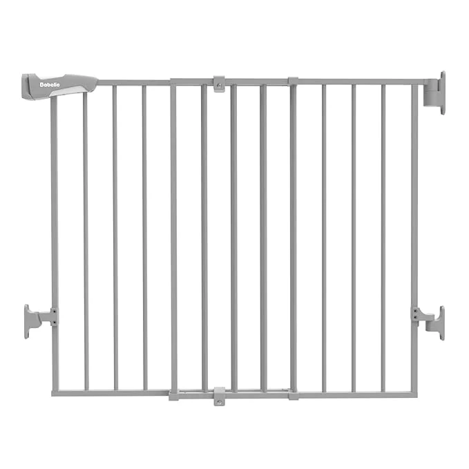 Green Babelio Baby Gate for Stairs Doorways 26-43 W 34 H Extra Tall No Bottom Smooth