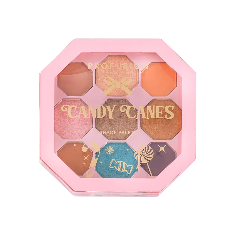 Top-Quality Sweet Holiday Candy Canes 9-Shade Palette Unique