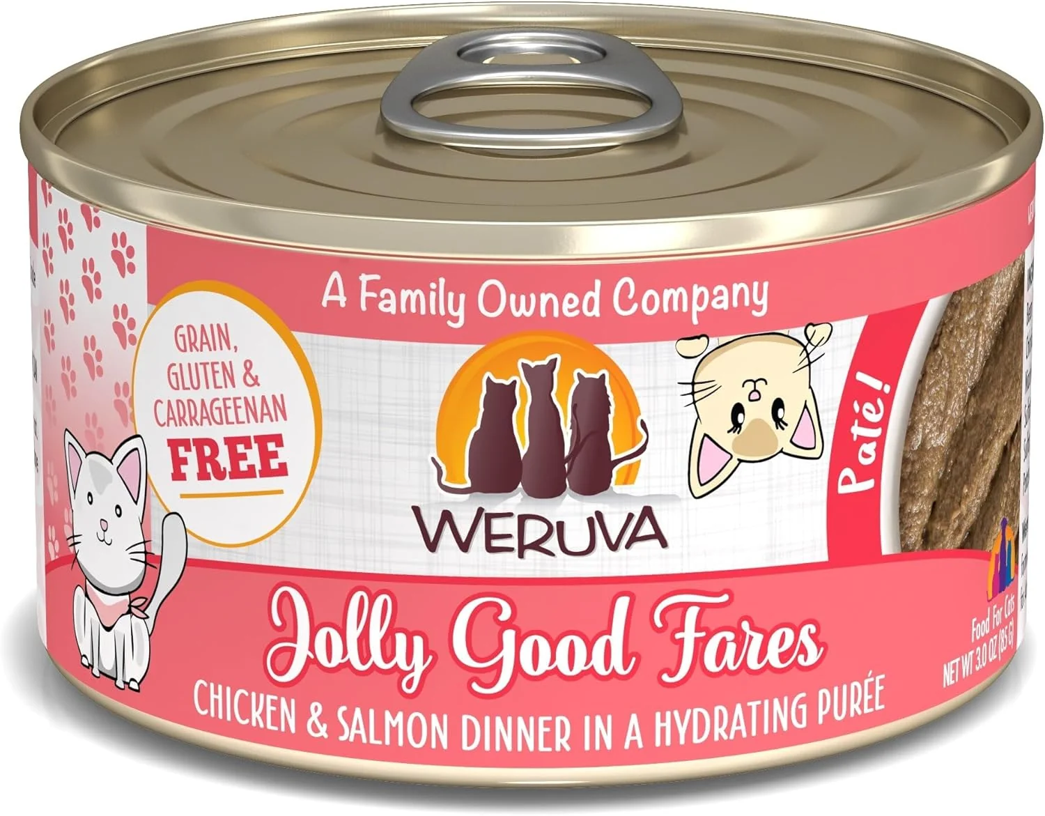 Elegant Weruva Wet Cat Food Jolly Good Fares with Chicken and Salmon Pate 3oz Can Pack of 12 Sophisticated