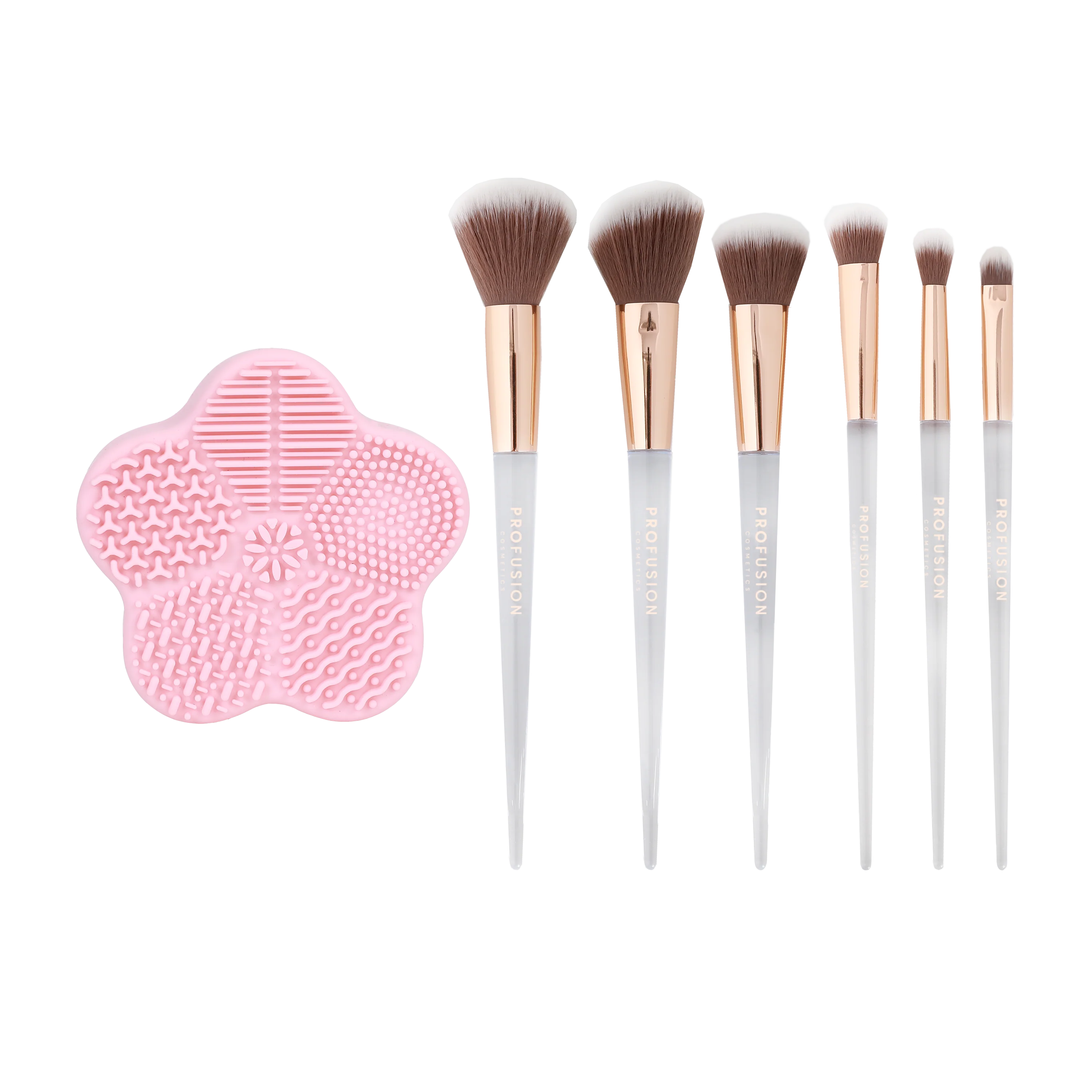 Frosted Snow Sparkle 7 PC Makeup Brush Cleaning Mat Set Effective