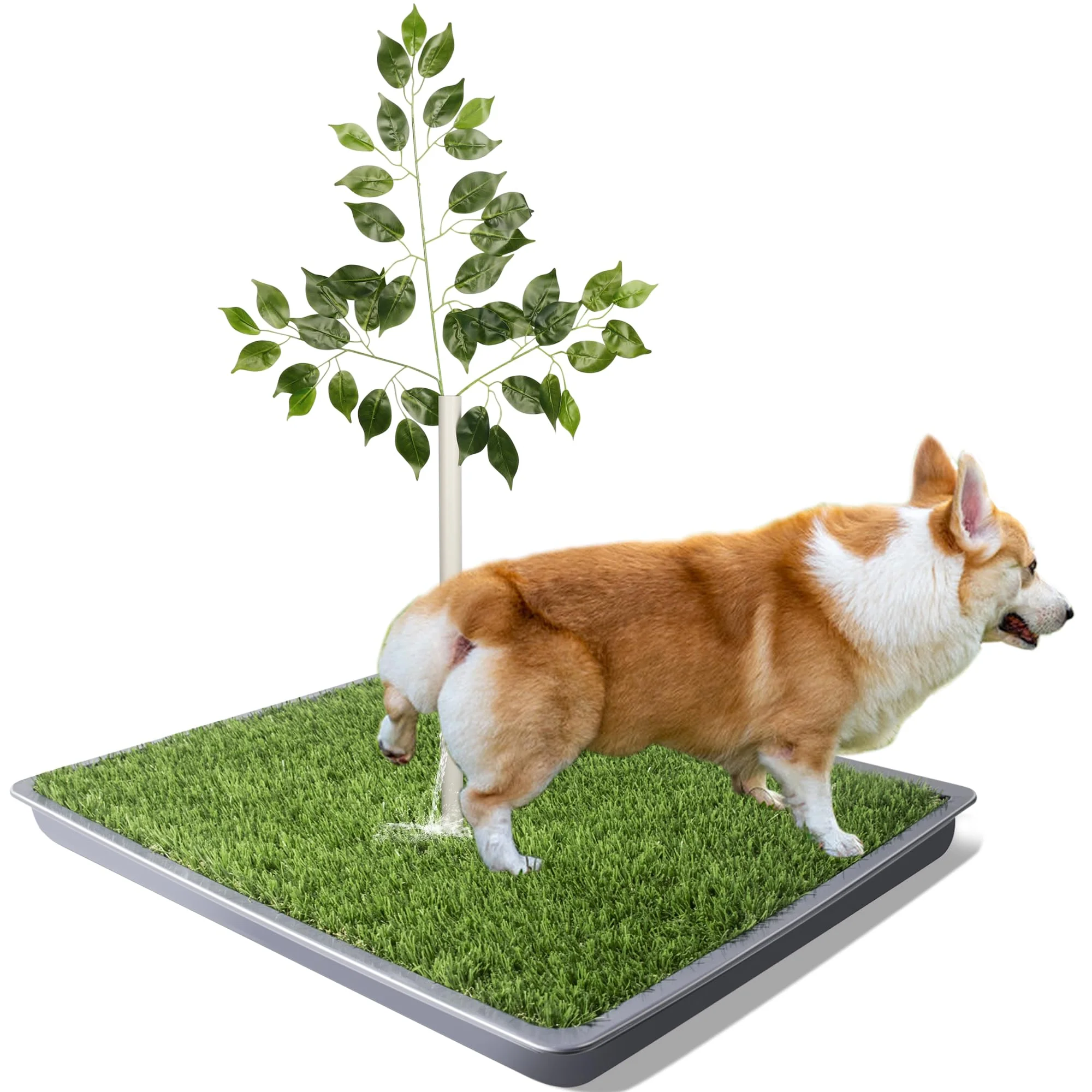 Selected UUpet Dog Grass Pad with Tray 26x26 – 2-Pack Indoor Outdoor Potty Fast