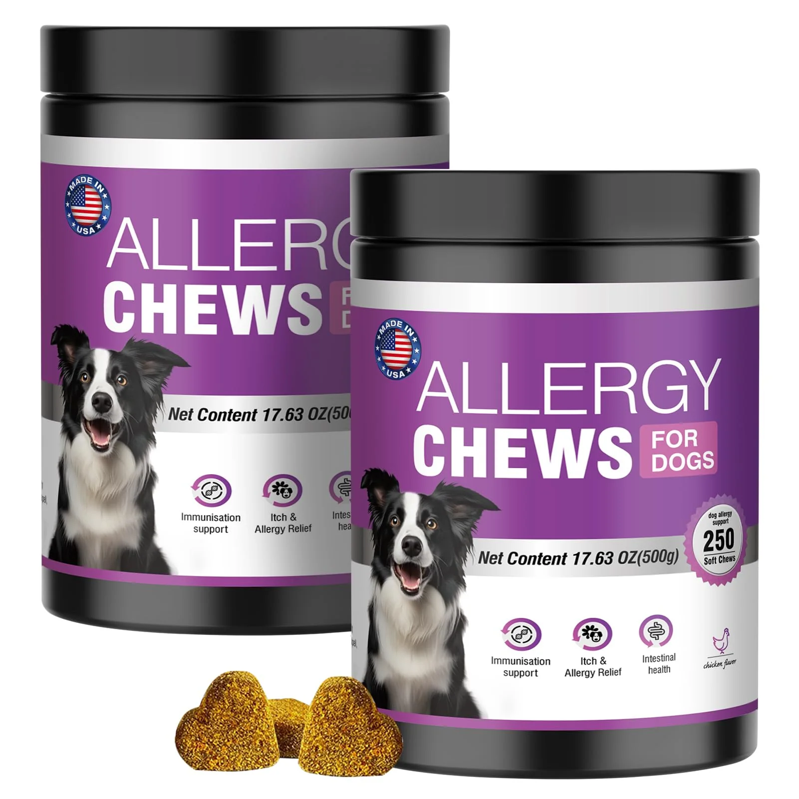 Advanced TTLXRI Dog Allergy Chews – Immune Support Itch Relief for Dogs Reusable