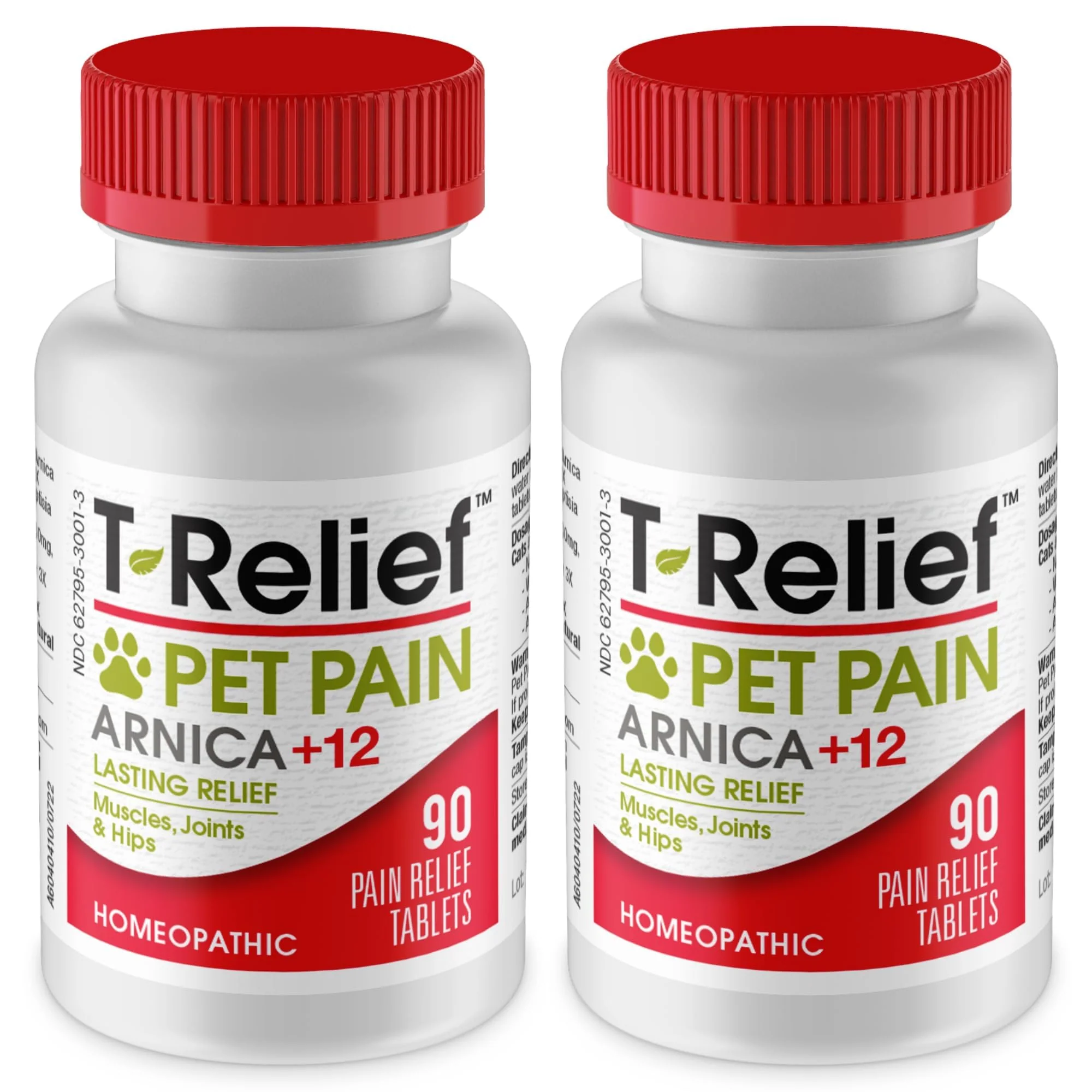 Consistent MediNatura T-Relief Pet Pain Relief – Arnica 12 Natural Medicines 90 Tabs 2 Pack Organic