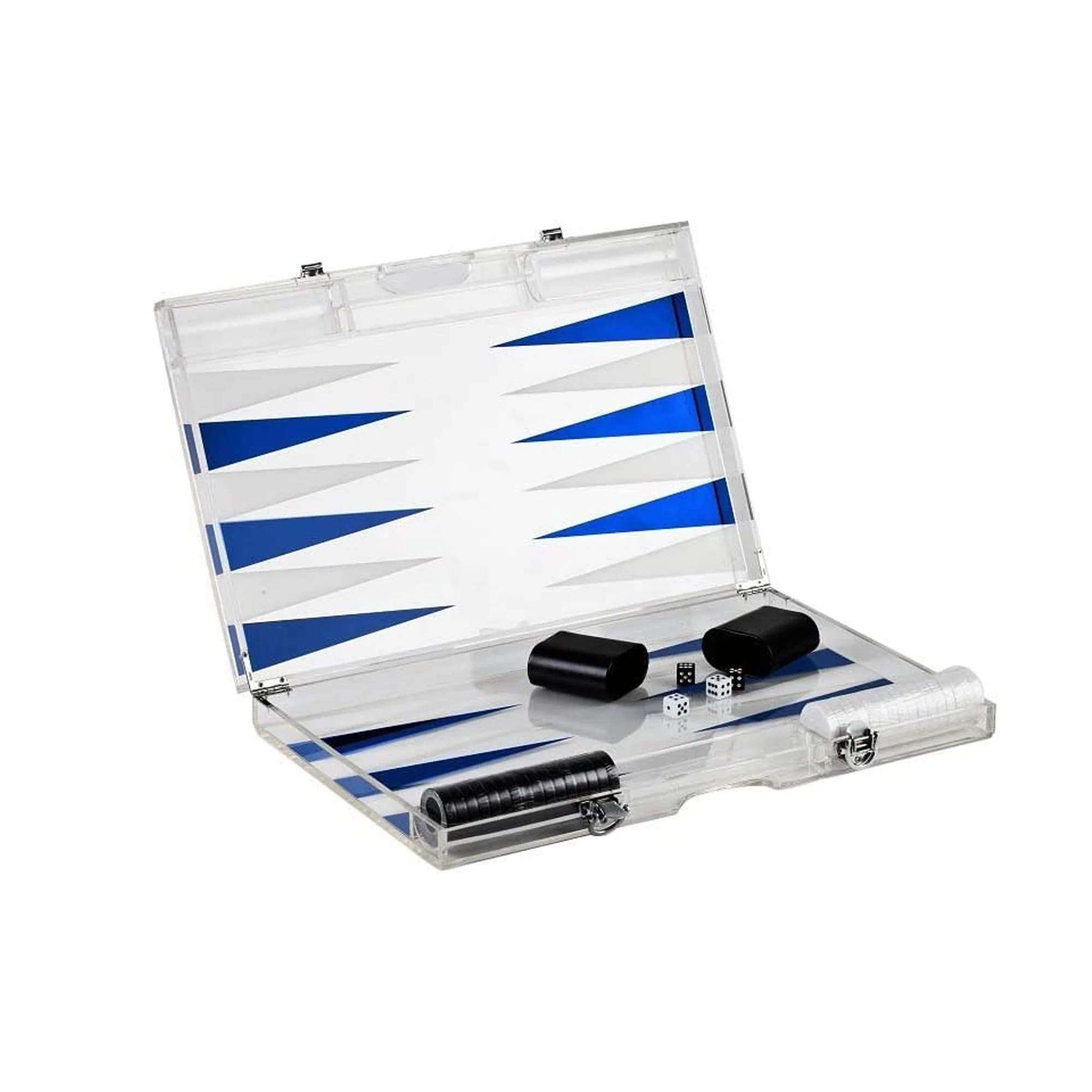 World-Class Premium 14-Inch Lucite Backgammon Set - Elegant Design for Timeless Enjoyment Genuine