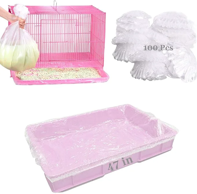 Artisan BNOSDM 100 PCS Disposable Rabbit Cage Liner Plastic Guinea Pig Cage Bedding Advanced