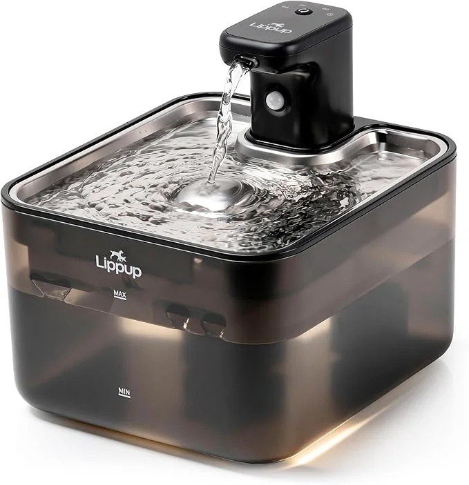 Elite Cat Water Fountain Cordless 88oz 2.6L Wireless Pet Water Fountains Luxury