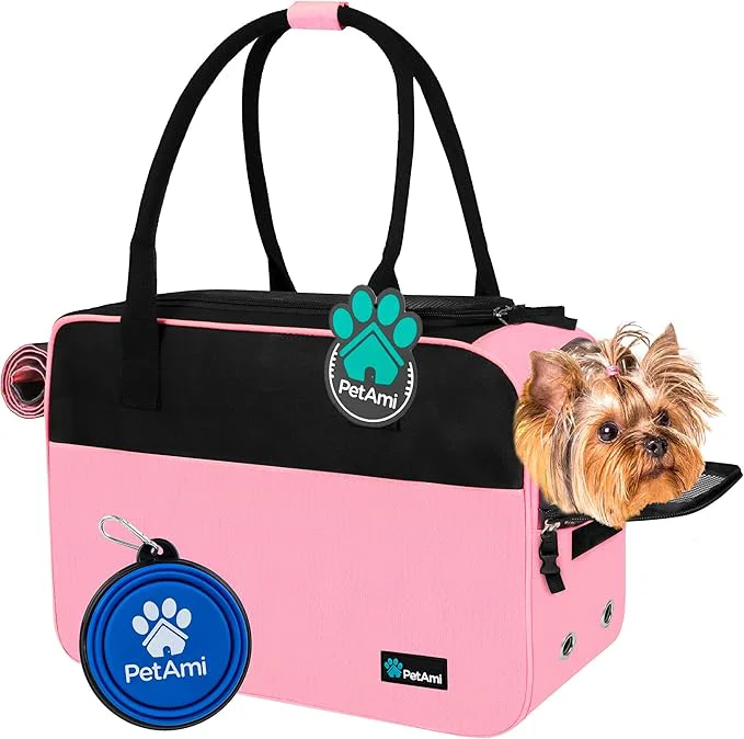 Stylish PetAmi Dog Purse Carrier for Small Dogs Airline Soft Sided Pet Carrier Classic