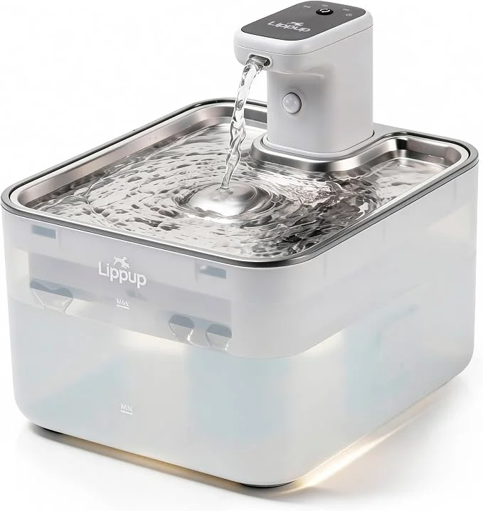 Safe Cat Water Fountain Cordless 88oz 2.6L Wireless Pet Water Fountains Convenient