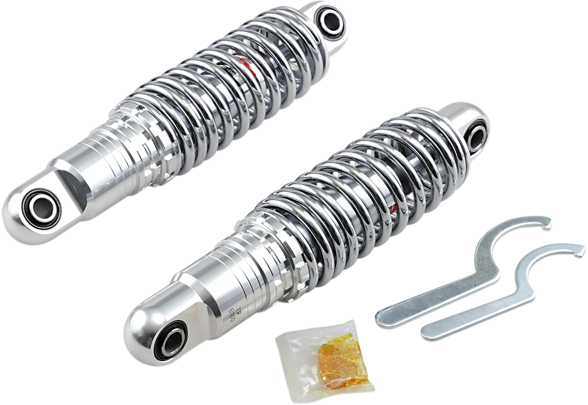 Genuine DRAG SPECIALTIES SHOCKS Premium Ride-Height Adjustable Shocks - Chrome - Heavy Duty - 11 C16-0160H Refined