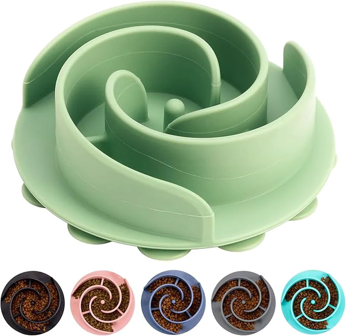 Verified Slow Feeder Dog Bowls Insert alk Soft Silicone Slow Eating Feeder Insert with Suction Cups for Small Medium and Large Dogs Fit into Basic and d Dog Bowls GreenAbout ThisOverview Elite