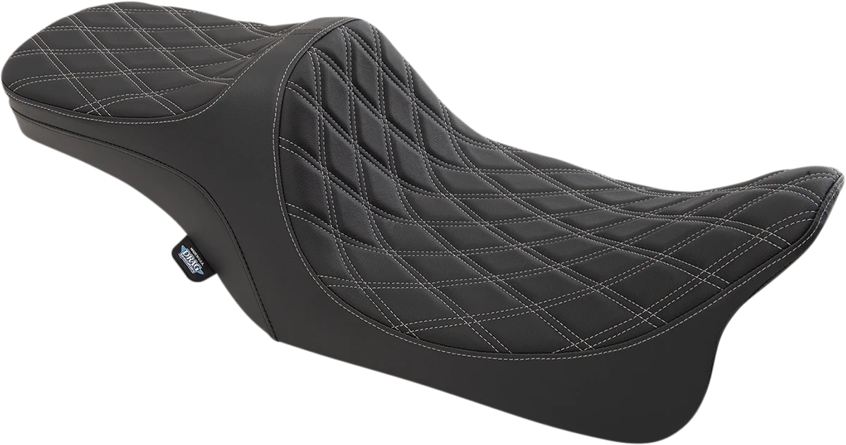 World-Class DRAG SPECIALTIES Predator III 2-Up Seat - Double Diamond - Silver Thread - FL '99-'07 0801-1309 Healthy