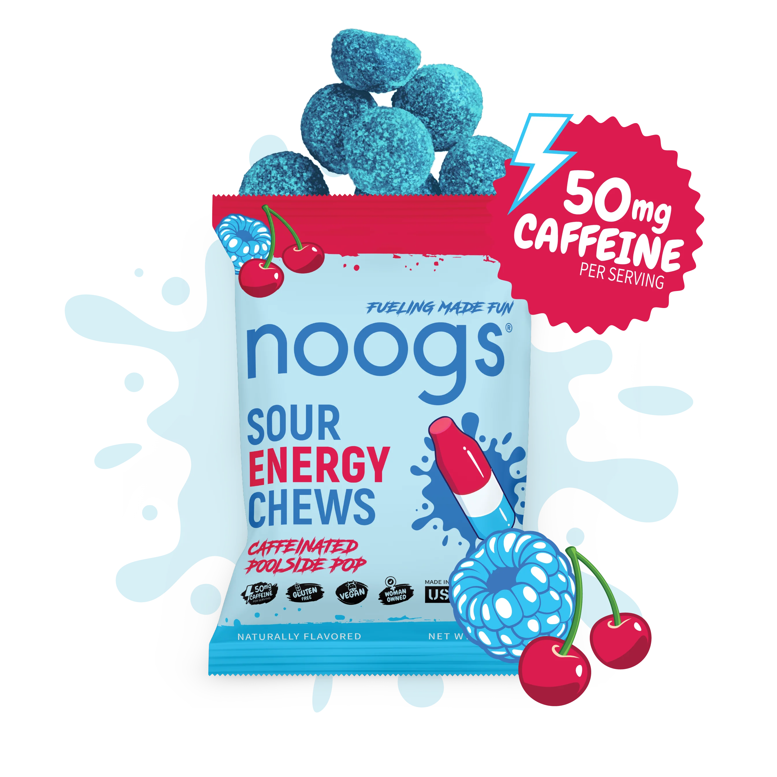 Advanced Caffeinated Poolside Pop Sour Energy Chews Trendy