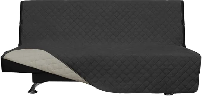 High-Quality Easy-Going Futon Sofa Slipcover Reversible Sofa Cover Armless Cover Furniture Protector Couch Cover Water Resistant Pets Kids Children Dog Cat Darkgray BeigeAbout ThisOverview Premium