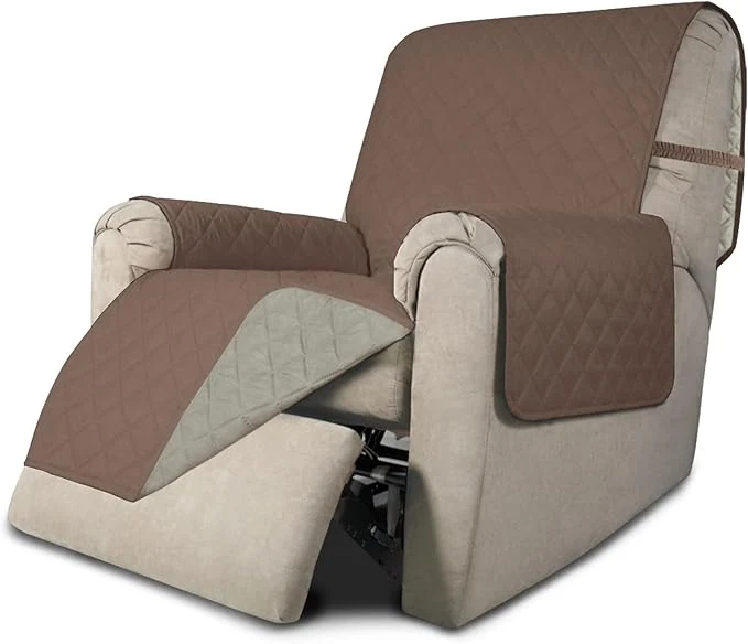 Premium Easy-Going Recliner Chair Slipcover Reversible Sofa Cover Water Resistant Couch Cover Furniture Protector with Elastic Straps for Pets Dog Recliner 22 inch Brown Beige About ThisOverview Excellent