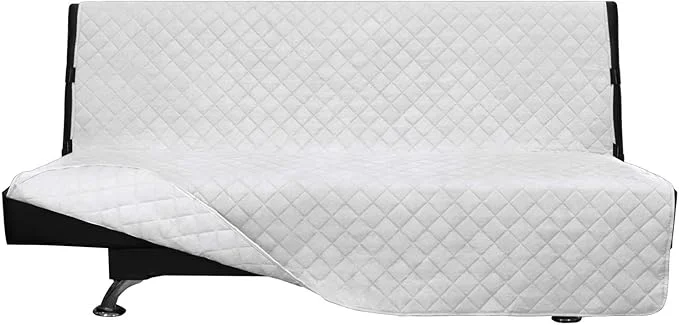Expertly Made Easy-Going Futon Sofa Slipcover Reversible Sofa Cover Armless Cover Furniture Protector Couch Cover Water Resistant Pets Kids Children Dog Cat White WhiteAbout ThisOverview Selected