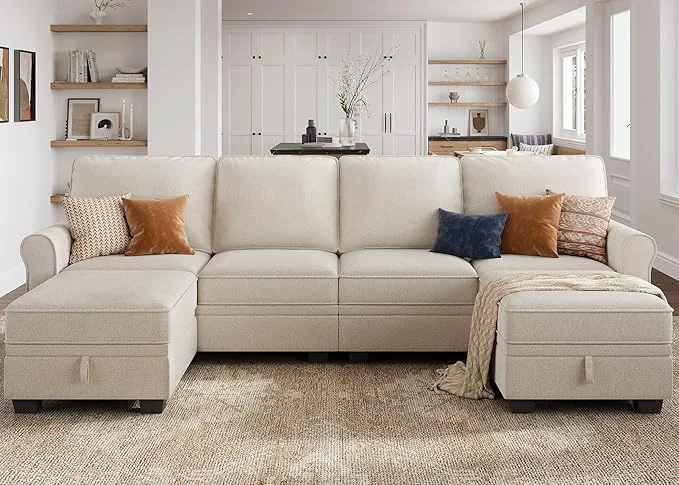 Responsible HONBAY Convertible Sectional Sofa with Storage U Shaped Sectional Couch with Reversible Chaise Small Sectional Couches for Living Room BeigeAbout ThisOverview Practical