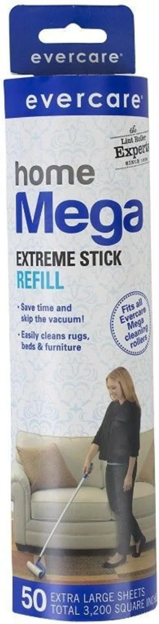 Reusable Evercare Mega Large Surface Roller Refill 50 Sheets 6 Pack B001KYU5W8 About ThisOverview Selected