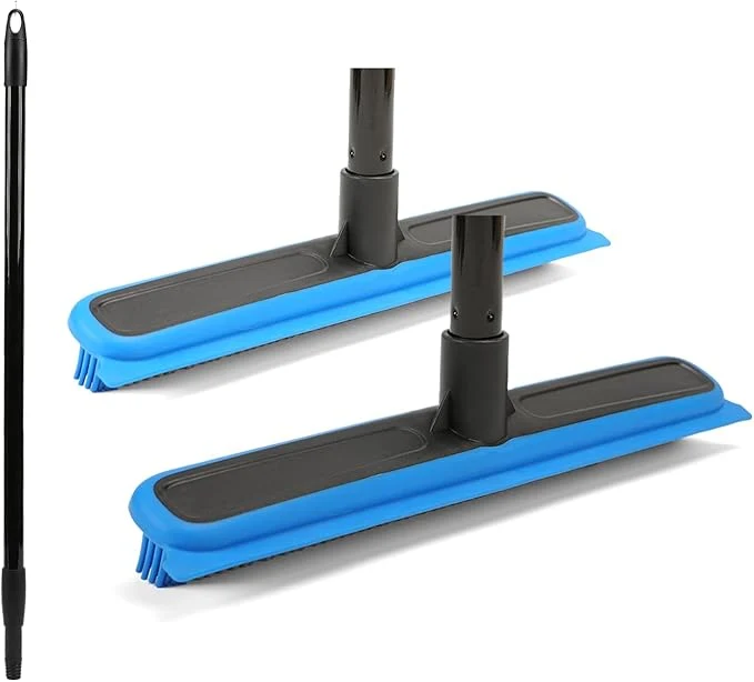 Premium Material Rubber Broom for Pet Hair Removal Floor Brush with Built in Squeegee C50900 Indoor Outdoor Cleaning Carpet Cleaning Telescopic Handle Sweeping Pet Hair CollectingAbout ThisOverview Easy-to-Use