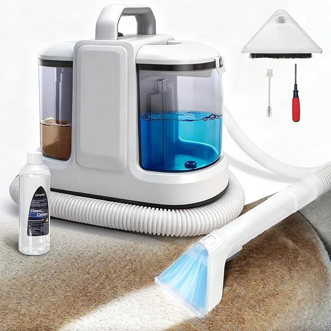 Crafted Coospider 18Kpa Portable Carpet Cleaner Machine Powerful Suction with Cleaning Tools Upholstery Cleaner Couch Cleaning with Pet Stains Remover for Dog Bed Furniture Rug Sofa Car MattressAbout ThisOverview Sustainable