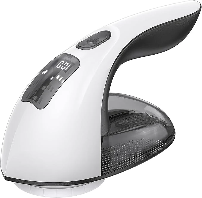 World-Class Rechargeable Fabric Shaver and Lint Remover 3-Speed Adjustable Sweater Shaver with 6-Leaf Replaceable Stainless Steel Blades 2.6Inch Large Mesh Removable Bin for Clothes Fuzz Lint Pills BobblesAbout ThisOverview Soft
