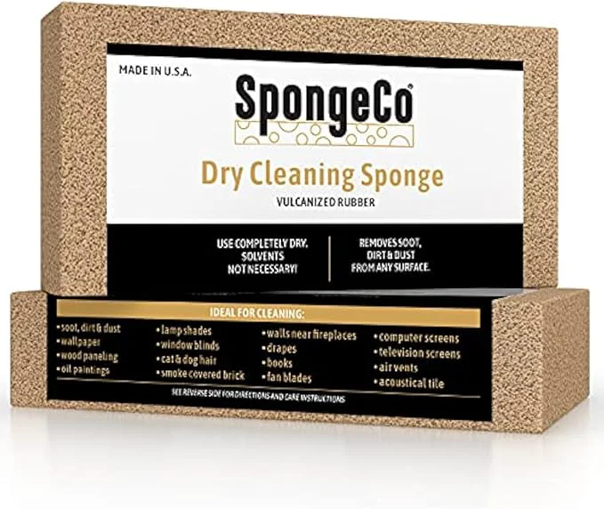 Specialty Dry Cleaning Soot Eraser Sponge 36 Pack - Pet Hair Smoke Dust and Dirt Remover Chemical Sponge 36-3x6x1.5 Natural Latex Rubber Made in The USAAbout ThisOverview Eco-Friendly